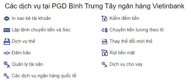 Dich vụ vietinbank bình trưng tây